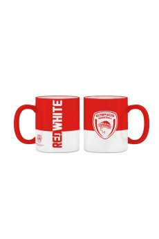 Συλλεκτική κούπα - Ολυμπιακός Μπάσκετ 3 / κόκκινη – λευκή (συσκ)