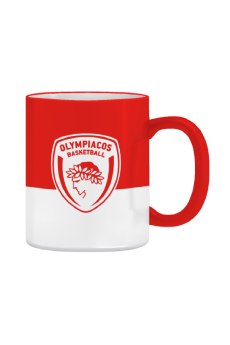 Συλλεκτική κούπα - Ολυμπιακός Μπάσκετ 3 / κόκκινη – λευκή (συσκ)