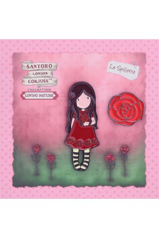 Santoro Pins - A Single Rose