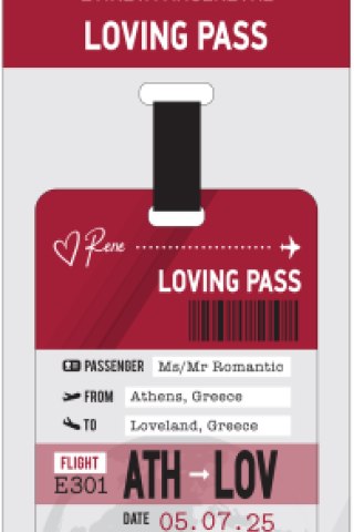 Ετικέτα αποσκευής - Ρενέ Travel - Loving Pass / Μαζί πήγαμε παντού