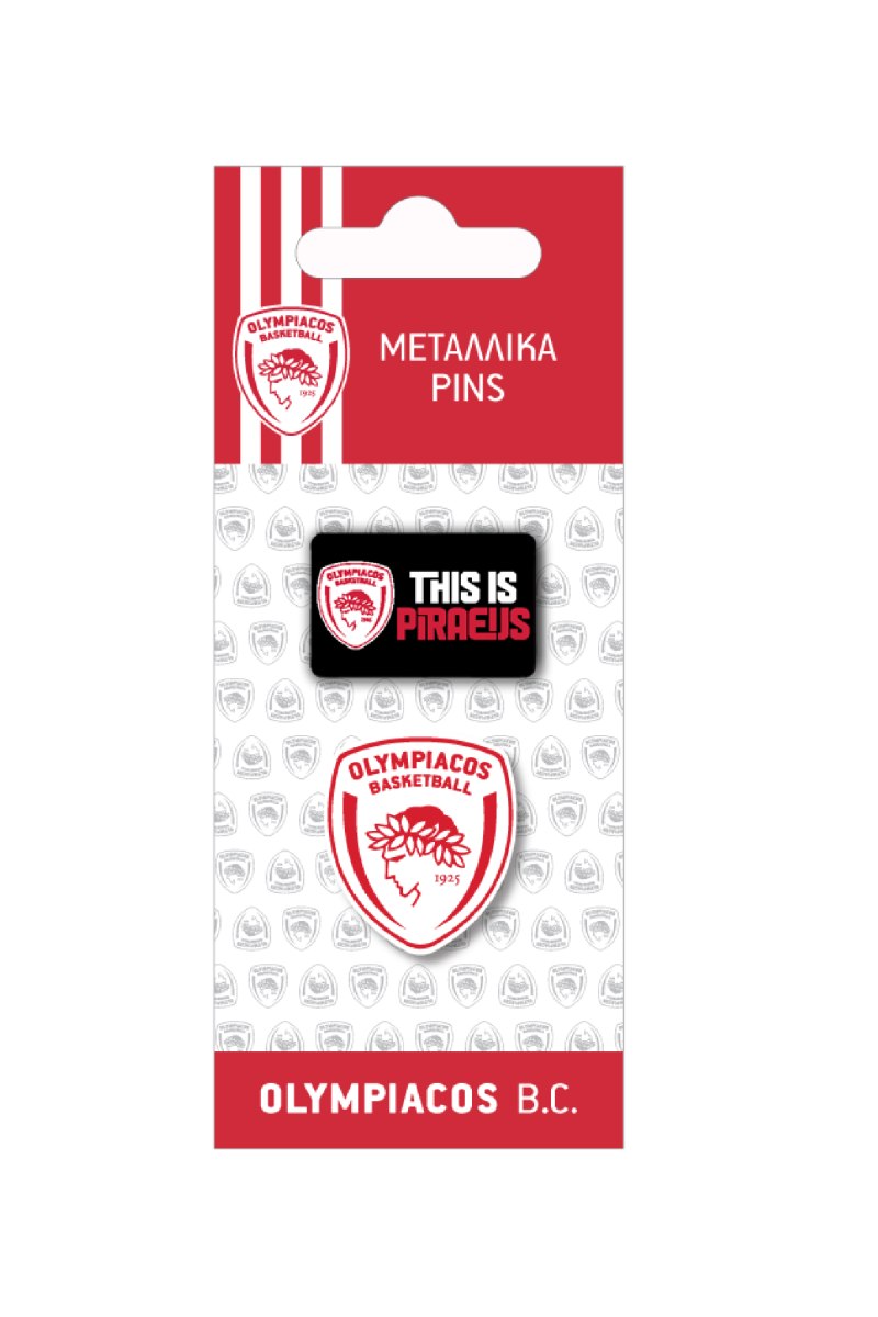 Pins μεταλλικά - Ολυμπιακός Μπάσκετ 1